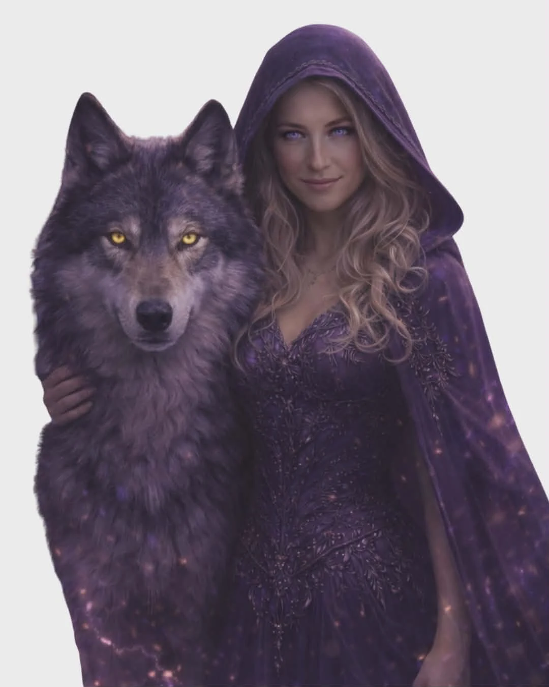 The Wolf-Bonded One, an illustration from The Lilac Coven